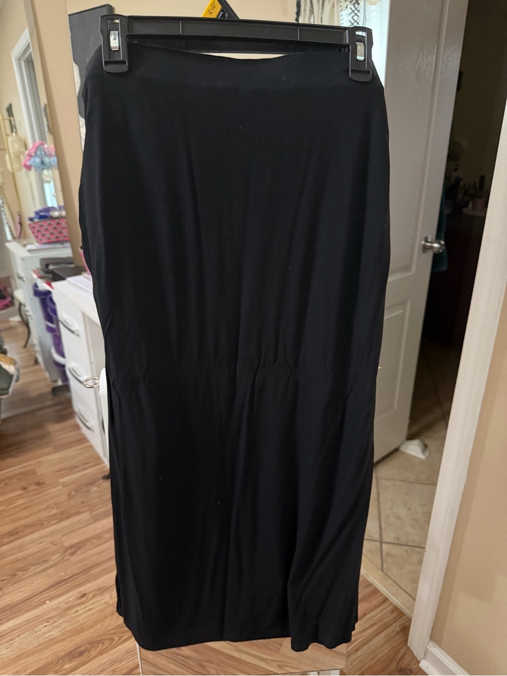 Old Navy Black Maxi Skirt with Side Slit